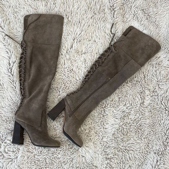 Vince Camuto Velvet Dream Verona TOLLA Lace up Over the Knee Boot - Picture 2 of 16